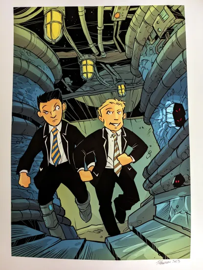 Belfry and Icejack in the Whateley Tunnels. What could go wrong? Artist: Travis Hanson